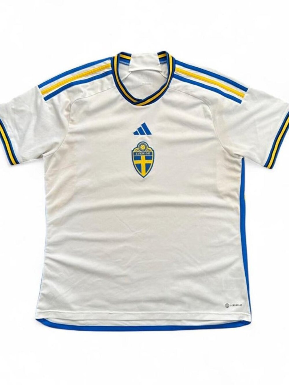 Adidas Sweden National Team Away Soccer Jersey White World Cup Large